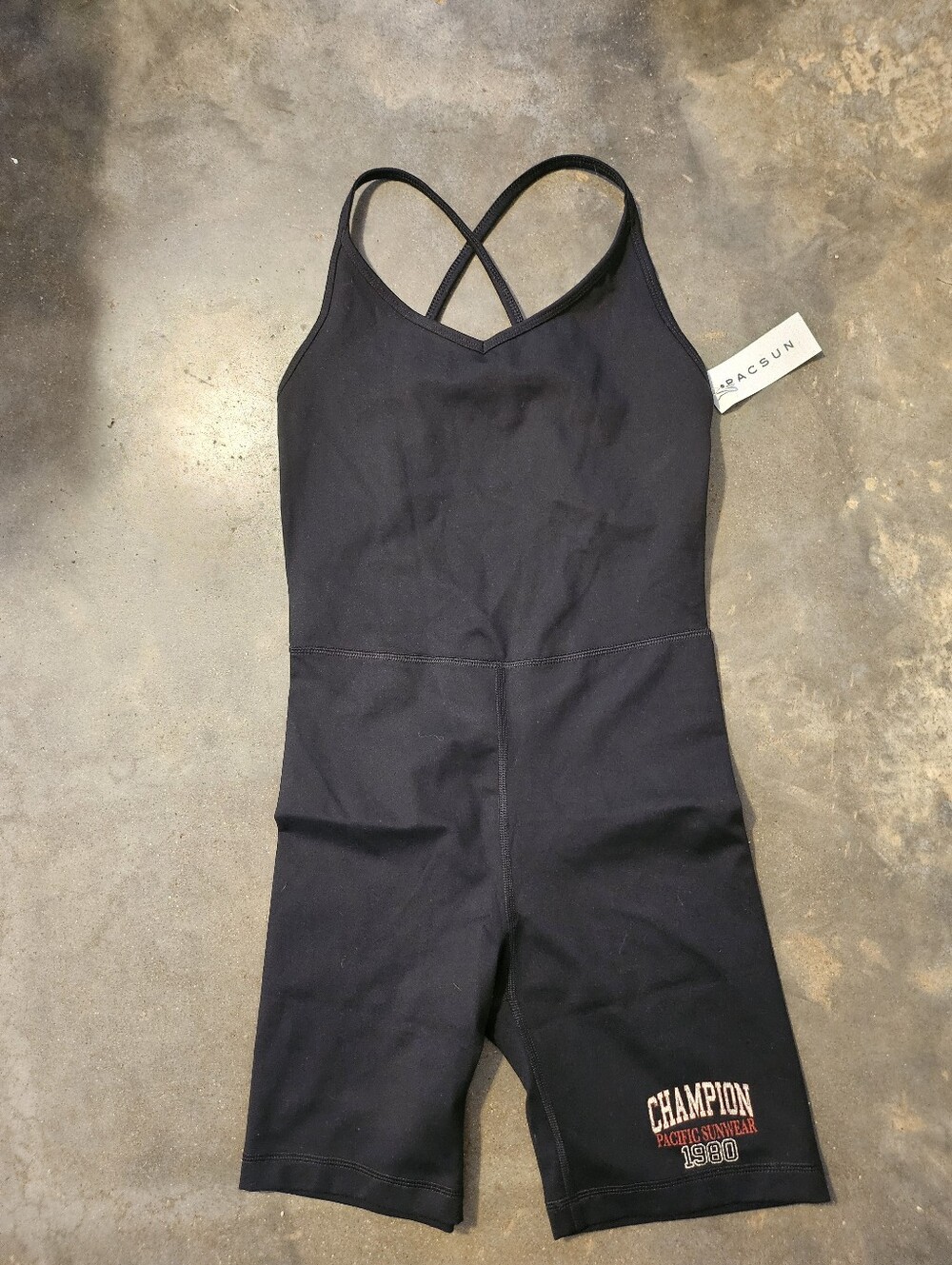 New Pacsun Champion Romper versatile piece stretch fabric 1980's Throw Back XS